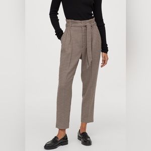 NEW H&M - houndstooth paper bag trouser